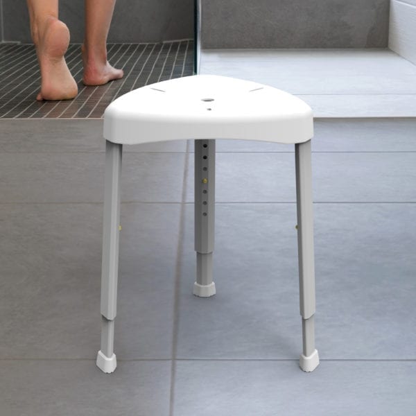 HealthCraft shower stool in a bathroom