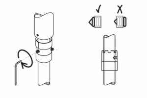 Illustrated diagram showing assembly steps for the HealthCraft SuperPole's SuperBar accessory. 4
